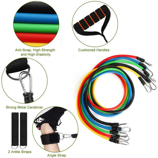 11pcs Resistance Band Set with Handles